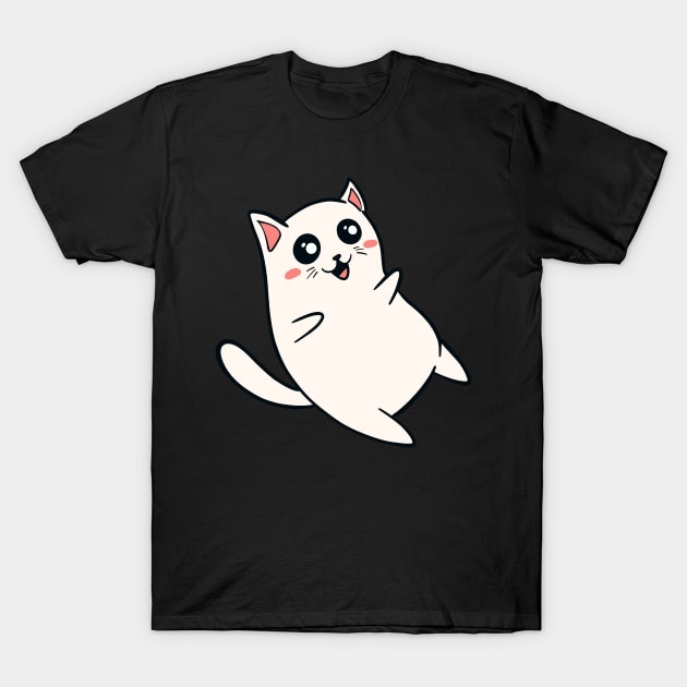 Cute Kawaii Cat Anime Manga Kitten Funny Cats T-Shirt by Foxxy Merch
